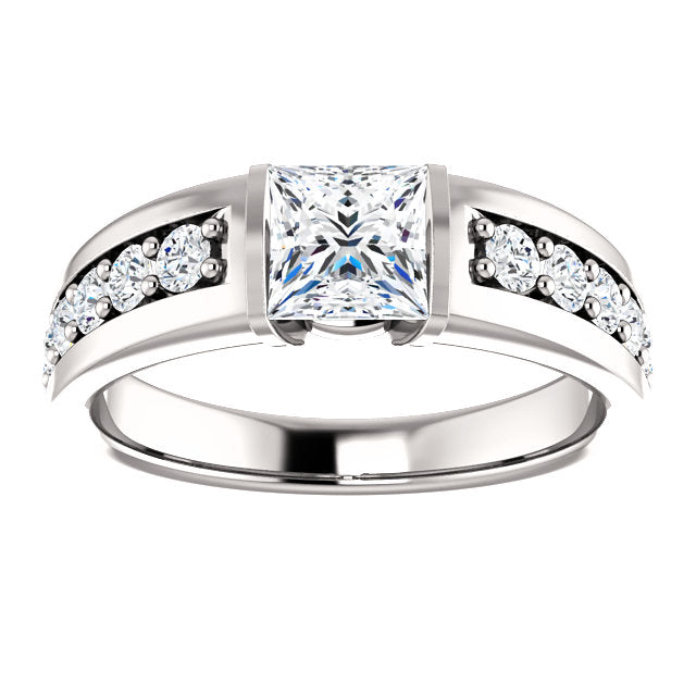 Modern Princess diamond engagement ring