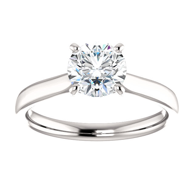 Classic solitaire diamond engagement ring