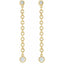 Yellow Gold Chain diamond earrings