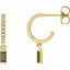 Natural Green Tourmaline Hoop Earrings - Lumi Jewelry