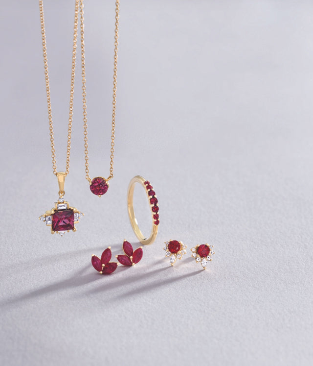 Garnet jewelry by Lumi Jewelry