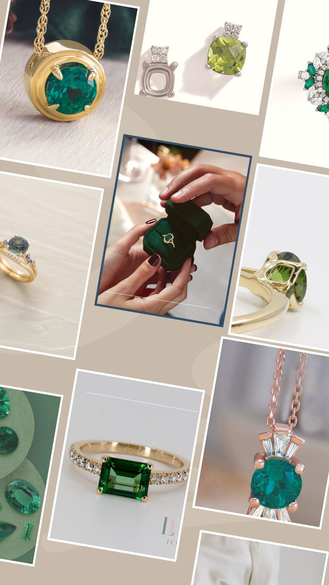 Green gemstones fine Jewelry 