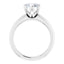 Diamond solitaire engagement ring crafted in white gold