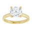 2 carat lab-grown diamond solitaire engagement ring in yellow gold