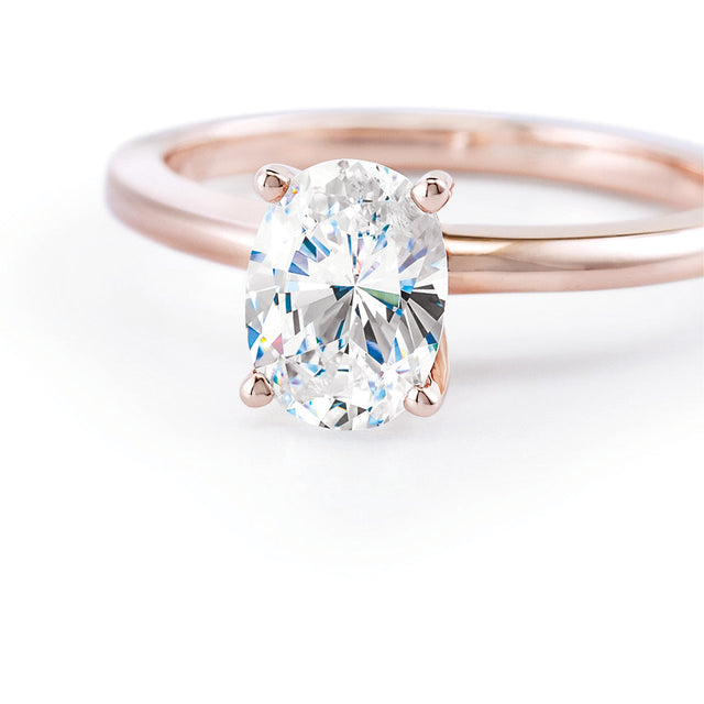 Oval  Diamond Solitaire engagement ring