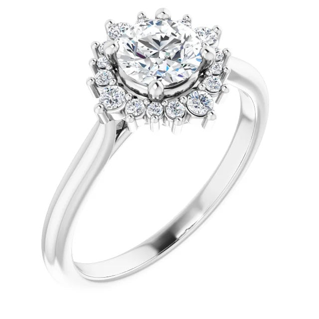 Snowflake engagement ring with Diamonds