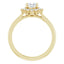 Lab-grow diamond engagement ring in yellow gold