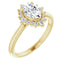 Yellow halo lab-grown diamond engagement ring