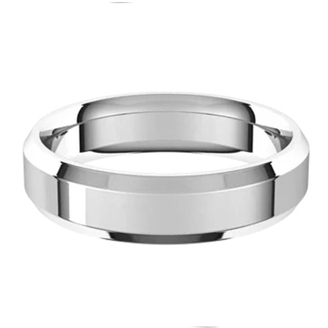 beveled edge comfort fit wedding ring