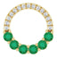 Natural emerald pendant with diamonds