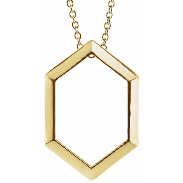 Hexagon Gold Necklace