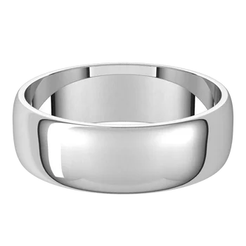 White gold classic wedding ring for men