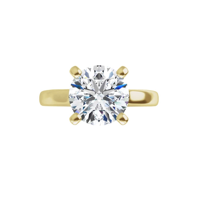 Classic solitaire lab-grow diamond engagement ring