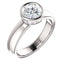 1 carat bezel set diamond engagement ring