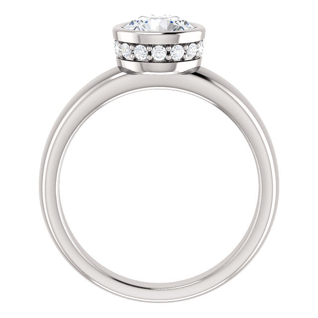 Bezel set Diamond engagement ring