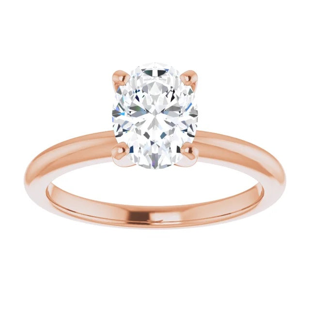 Rose gold Oval Diamond Ring