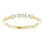 3 Stone Baguette Stacking Ring - Lumi Jewelry