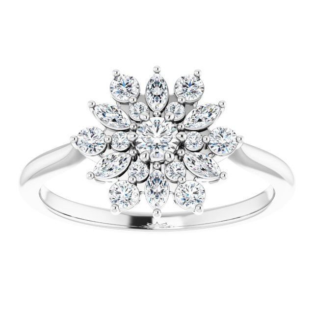 Snowflake-diamond-ring