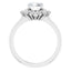 Cluster Halo Diamond Engagement Ring