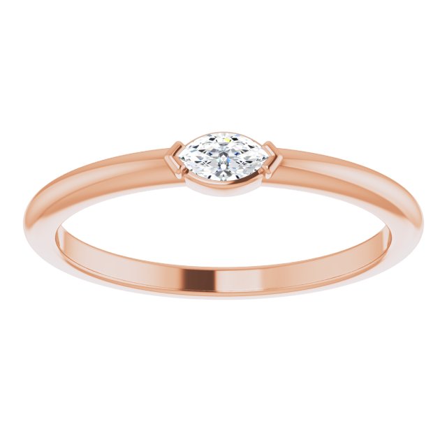 Rose gold marquise stackable ring