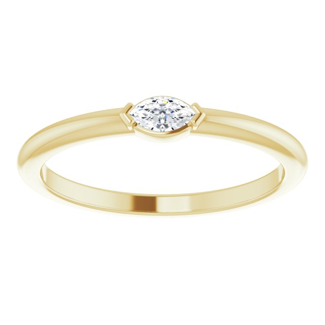 Yellow stackable diamond ring