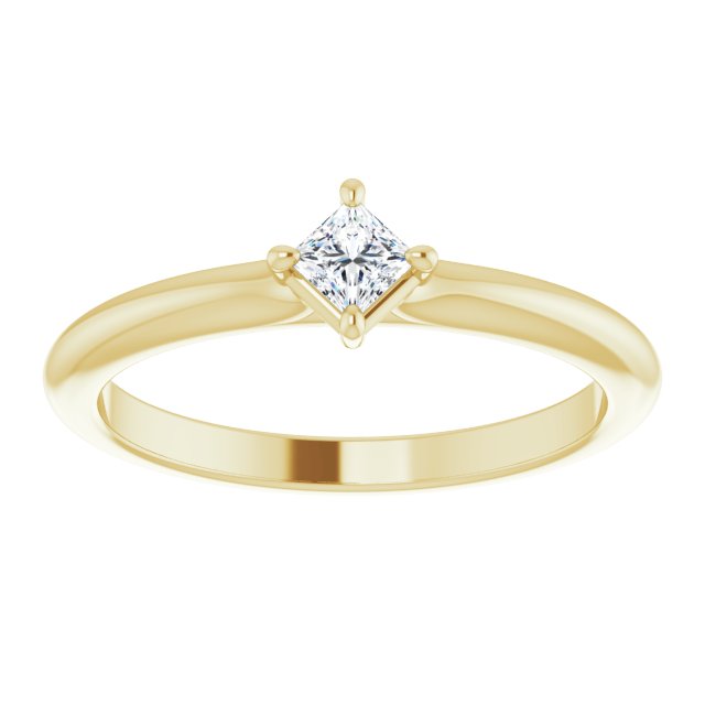 yellow princess diamond stacking ring