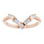 V Shape Diamond Stacking Ring - Lumi Jewelry