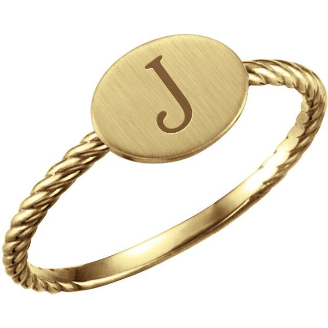 Engravable yellow gold ring