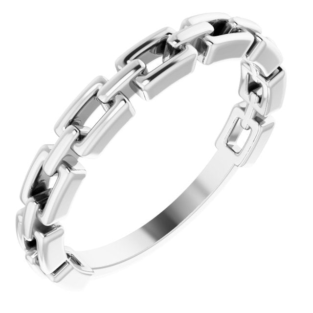 White-gold-chain-link-ring