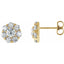 Yellow gold diamond  stud earrings