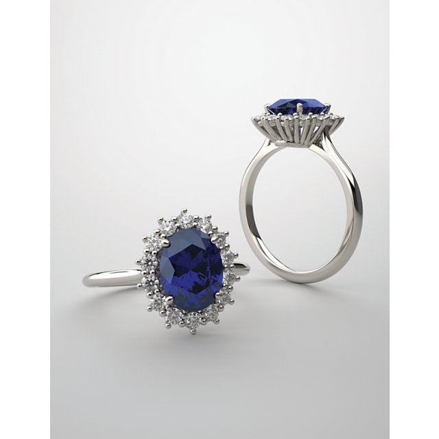 Blue Sapphire and Diamond Ring - Lumi Jewelry