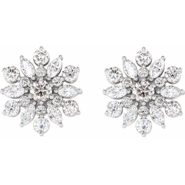 Snowflake Diamond Earrings - Lumi Jewelry
