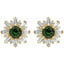 Snowflake earrings with tourmaline