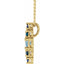 Blue Stone Yellow Necklace - Lumi Jewelry