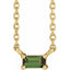 Green tourmaline yellow necklace