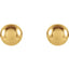Yellow gold ball earrings
