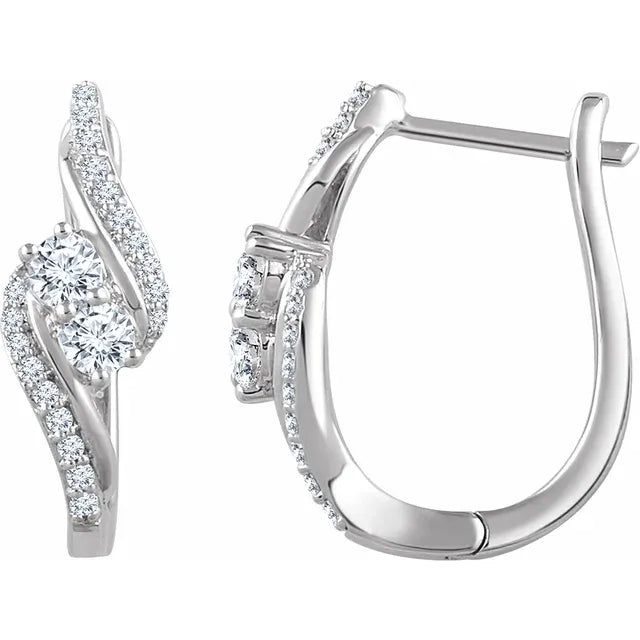 Diamond Hoop Earrings - Lumi Jewelry