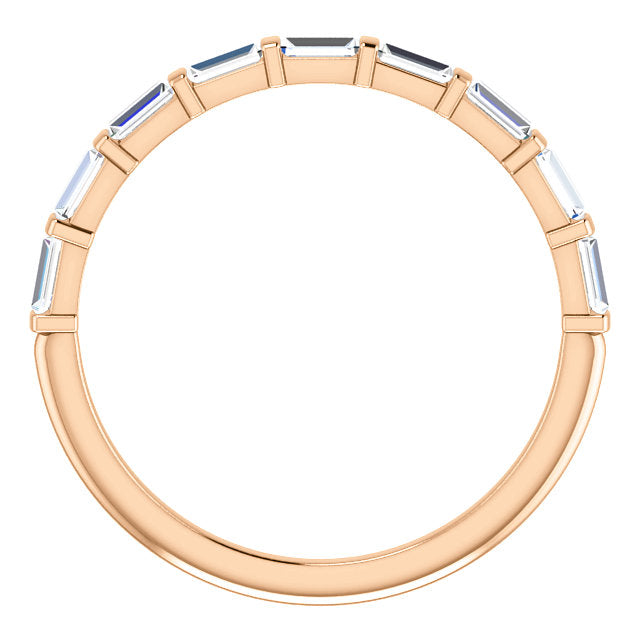 Rose Baguette Stacking Ring - Lumi Jewelry