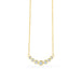 Yellow gold diamond bezel necklace