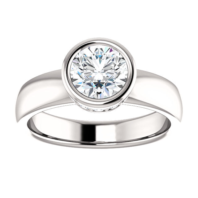 Bezel set Diamond Engagement ring